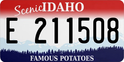 ID license plate E211508