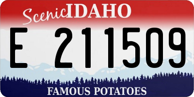 ID license plate E211509