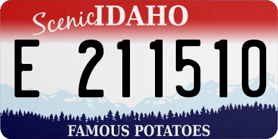 ID license plate E211510