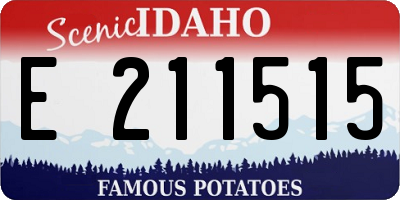 ID license plate E211515