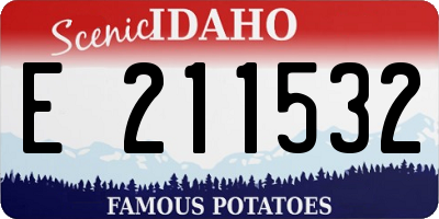 ID license plate E211532