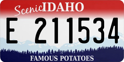ID license plate E211534