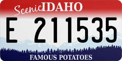 ID license plate E211535