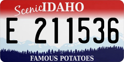 ID license plate E211536