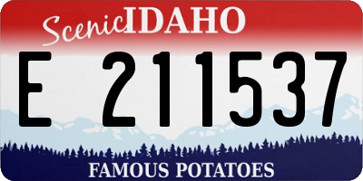 ID license plate E211537