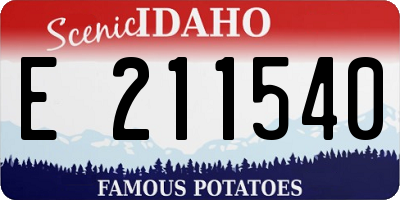 ID license plate E211540