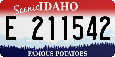 ID license plate E211542