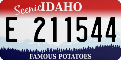 ID license plate E211544