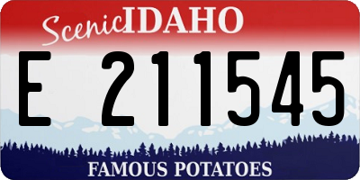 ID license plate E211545