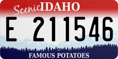 ID license plate E211546