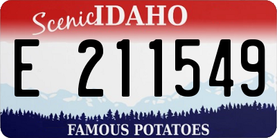 ID license plate E211549