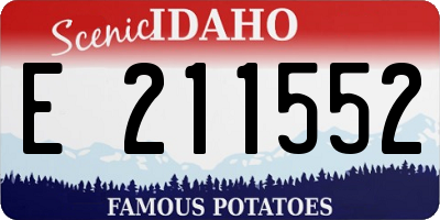 ID license plate E211552