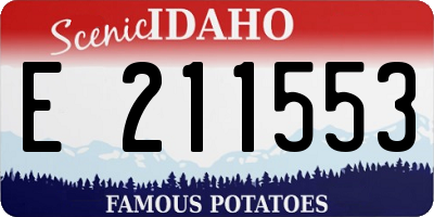 ID license plate E211553