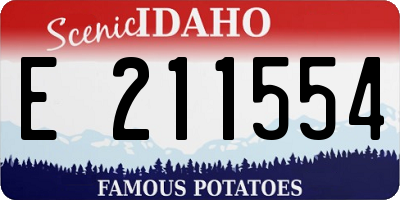 ID license plate E211554