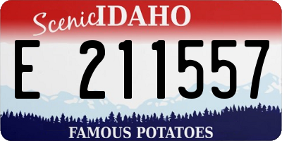 ID license plate E211557