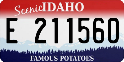ID license plate E211560