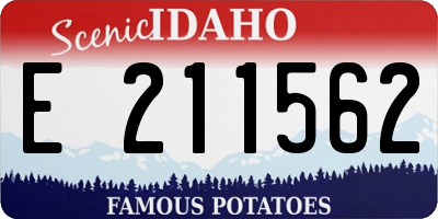 ID license plate E211562
