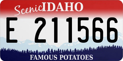 ID license plate E211566