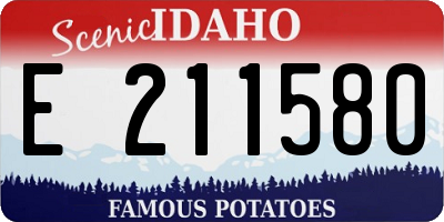 ID license plate E211580