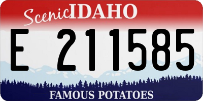 ID license plate E211585