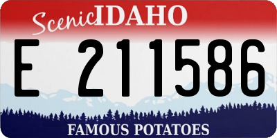 ID license plate E211586
