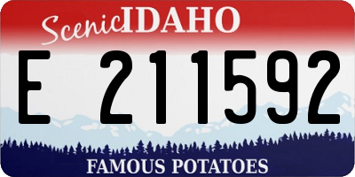ID license plate E211592