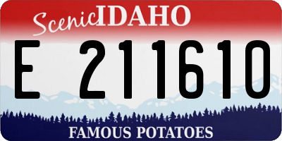 ID license plate E211610
