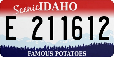 ID license plate E211612