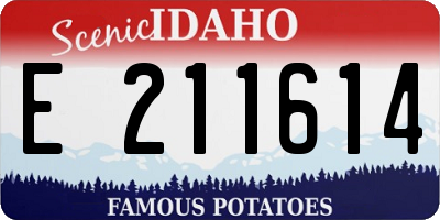 ID license plate E211614