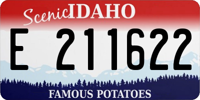 ID license plate E211622