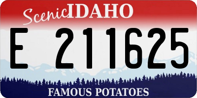 ID license plate E211625