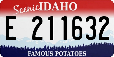 ID license plate E211632