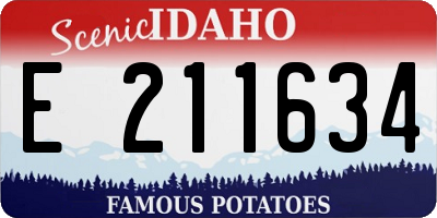 ID license plate E211634