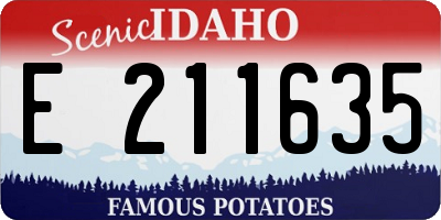 ID license plate E211635