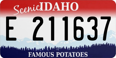 ID license plate E211637
