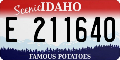 ID license plate E211640