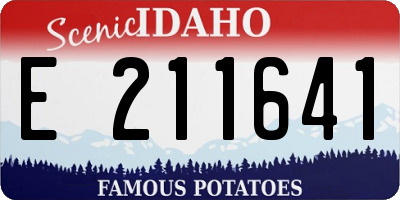 ID license plate E211641