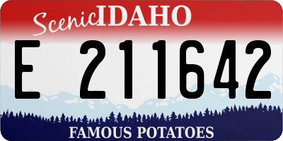 ID license plate E211642