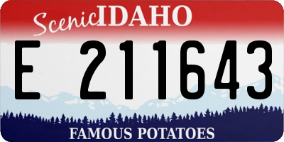 ID license plate E211643