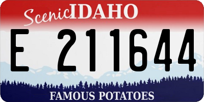 ID license plate E211644