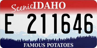 ID license plate E211646
