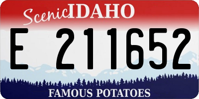 ID license plate E211652