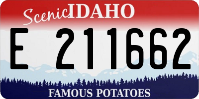 ID license plate E211662