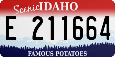 ID license plate E211664