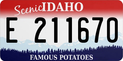 ID license plate E211670