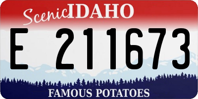 ID license plate E211673