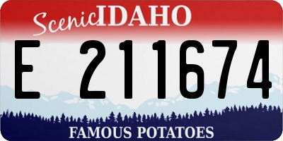 ID license plate E211674
