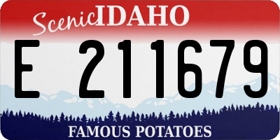 ID license plate E211679