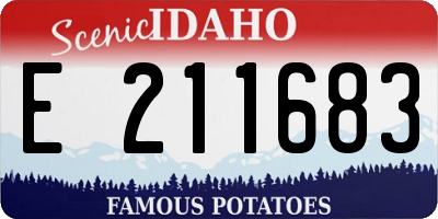 ID license plate E211683