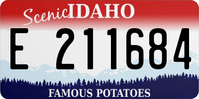 ID license plate E211684